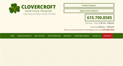 Desktop Screenshot of clovercroftvets.com